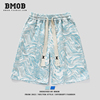 bmob夏季薄款宽松休闲短裤，男士潮牌ins设计感小众，沙滩五分花裤子