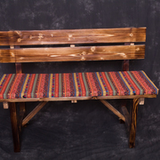 复古东南亚棉麻系带椅垫，民族风条纹餐桌，椅子座垫办公室久坐板凳垫