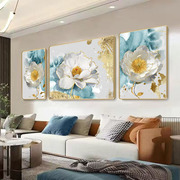 现代简约客厅装饰画沙发，背景墙挂画餐厅卧室画圆角三联水晶晶瓷画