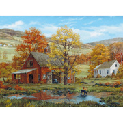美式乡村油画客厅装饰画欣美画店，美式乡村风格挂画手绘