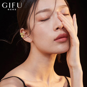 gifu925纯银侧耳骨夹耳环，2021年潮珍珠耳钉耳饰，耳夹无耳洞女
