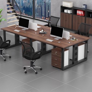 职员办公桌椅现代简约四六人位组合办公桌办公室电脑桌卡座员工桌