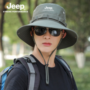 jeep吉普帽子男士，遮阳渔夫帽户外钓鱼登山帽，夏季防晒紫外线太阳帽