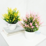 家居创意摆件塑料花假花，仿真花套装盆景，客厅餐桌插花小盆栽装饰品
