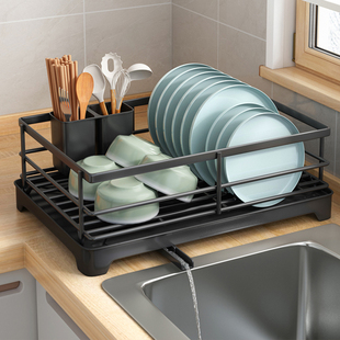 厨房碗碟碗筷收纳架台面碗架盘子沥水架放碗盘水槽置物架收纳盒子