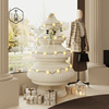 十八纸大型白色圣诞树发光带，灯家居商场装饰摆件礼物品2023