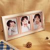 三连框5寸6寸7寸儿童，简约连体相框木纹宝宝，照片组合挂墙韩版摆台