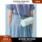 teenieweenie小熊奥莱格纹单肩包女春季女包斜挎包休闲时尚