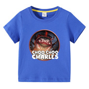 Choo-Choo Charles查尔斯小火车童装儿童上衣夏装男孩短袖T恤纯棉
