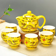高档中式茶具整套双层隔热茶具功夫茶具，简约家用套装定制logo