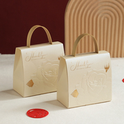 2024喜糖盒子结婚专用糖盒手提婚礼简约喜糖袋纸盒包装盒礼盒