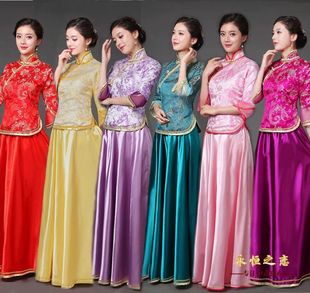 古装民国小凤仙小姐装古筝古琴表演服中式婚礼姐妹团伴娘服装