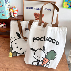 ！可爱帕恰狗卡通帆布单肩包学生环保手提袋韩版收纳购物袋