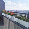 阳台花盆长方形长条花槽种菜盆栏杆悬挂花箱露台种花种植箱自吸水