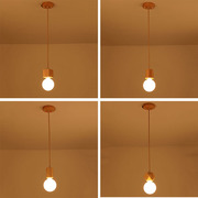 原木灯头木头灯座个性简约创意，木艺灯具吧台餐厅，复古灯饰单头吊灯