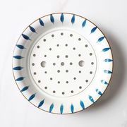 陶瓷饺子盘沥水双层盘，10寸水饺盘家用创意，水果盘菜盘托盘大号蒸盘