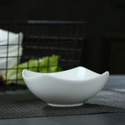 韩式创意沙拉碗纯白色骨瓷碗景德镇陶瓷碗餐具碗家用日式汤碗面碗