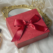 结婚伴手礼盒高级礼盒空盒子生日礼物盒大号包装盒红色盒仪式