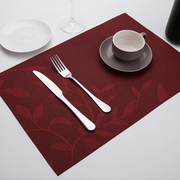 隔热垫餐桌垫北欧红色餐垫，西餐垫碗垫pvc防水防热垫家用餐盘垫