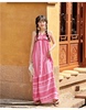 纯欲度假风波西米亚针织系带宽松吊带连衣裙女粉红色甜美沙滩裙
