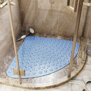 星级酒店卫生间扇形吸盘，pvc地垫淋浴房洗澡脚垫家用浴室防滑垫子