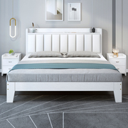 实木床现代简约家用1.8米双人床1.5出租房主卧软包木床1.2m单人床