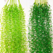 仿真柳叶植物塑料叶子吊顶藤条室内遮挡墙面垂吊绿植装饰假花摆设