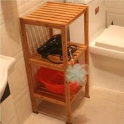 楠竹脸盆架浴室卫生间，置物架落地式厕所卫浴收纳架三层四层木架子