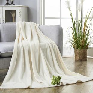 珊瑚绒毛毯素色法兰绒空调毯子盖毯宣传毯定制LOGO