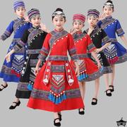 少数民族服装女童三月三壮族苗族彝族侗族演出服装儿童六一表演服