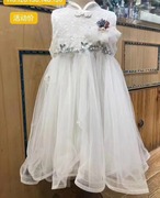 女童夏款连衣裙韩版蕾丝公主，裙白色中大童洋气网纱裙646