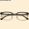 灰色眼镜框男女适合小脸的高度A近视小框方形半框眼镜眉毛眼镜架