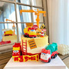 儿童卡通生日蛋糕装饰摆件男孩工程车路障塔吊模型烘焙甜品