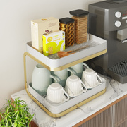 茶盘茶水托盘家用放茶杯茶具，茶茶道层沥水小型轻奢办公室收纳架子