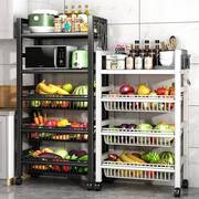 厨房菜篮子置物架落地多层放水果收纳架微波炉烤箱蔬菜架储物架子