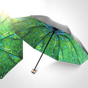 急速创意简约儿童透明雨伞，折叠三折男女小清新全自动学生晴雨