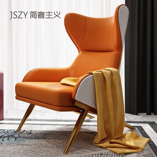 简奢主义轻奢单人沙发椅子客厅时尚休闲椅阳台懒人躺椅2021年