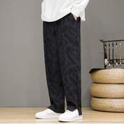 中国风长裤男士春夏季薄款直筒休闲裤子潮牌宽松垂感哈伦裤运动裤