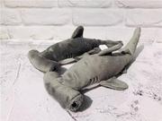 可爱锤头鲨公仔 仿真双髻鲨毛绒玩具 仿真海洋动物毛绒玩具 40CM