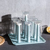 创意家居用品杯子架简约家用方形塑料沥水杯架，玻璃水杯沥水架