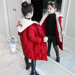 童装女童冬装棉衣2020外套韩版加厚中长款洋气棉袄儿童棉服潮