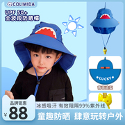 日本colimida儿童防晒帽宝宝防紫外线，遮阳太阳帽男女童夏季沙滩帽