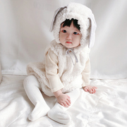 韩版童装网红婴儿可爱宝宝，动物造型哈衣服(哈衣服，)小羊连体衣秋冬装爬爬服