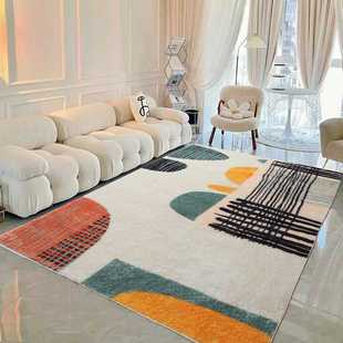23高档地毯客厅ins风，s北欧现代简约沙发茶几，毯大面积少女网红房