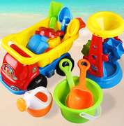 高档儿童沙滩玩具车套装水桶，挖沙铲子玩沙沙漏宝宝小男女孩工具决
