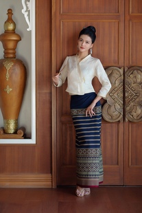 云南旅游服装泰国进口织布棉裙女装气质女装民族服装工作服