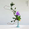 景德镇陶瓷花瓶摆件青花瓷斗彩手绘花觚中国风，中式古典明清风花菇