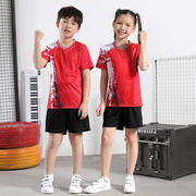 儿童乒乓球训练服运动服套装男童，羽毛球服女童，乒乓球服速干龙服装