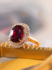 娜琴珠宝，高端优雅大气款天然绿碧玺戒指8.95ct，18k配钻石镶嵌