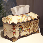 欧式田园复古纸巾盒家居客厅装饰创意抽纸盒餐巾纸盒桌面摆件